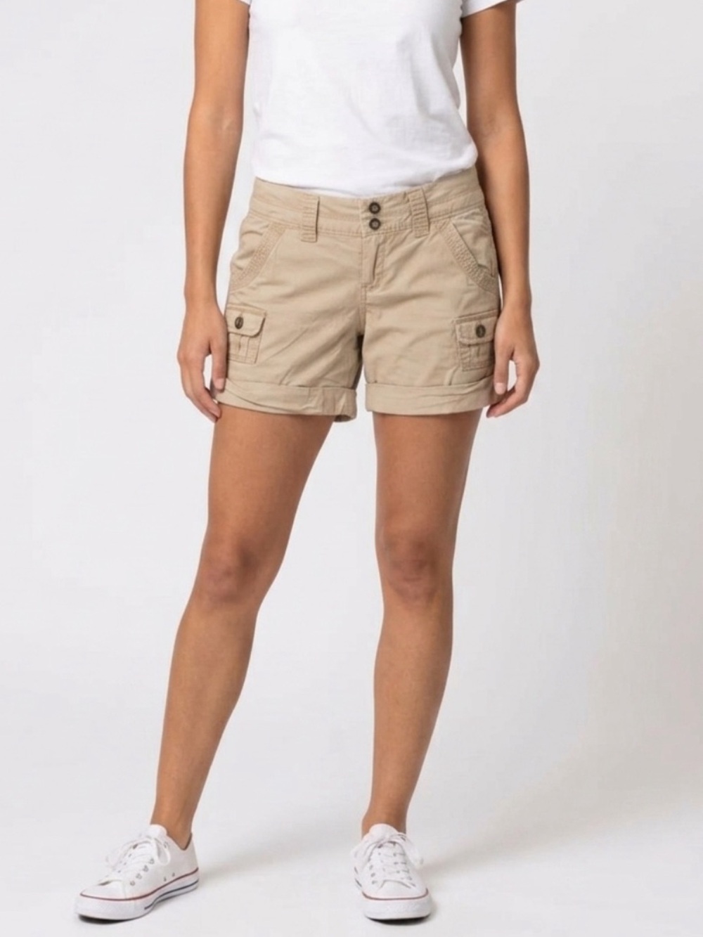 Old Navy Women's Tan Cotton Cargo Shorts